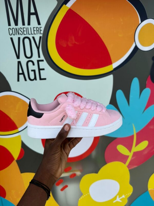 adidas Campus 00s – Pink White avec Lacets Moumoute XXL