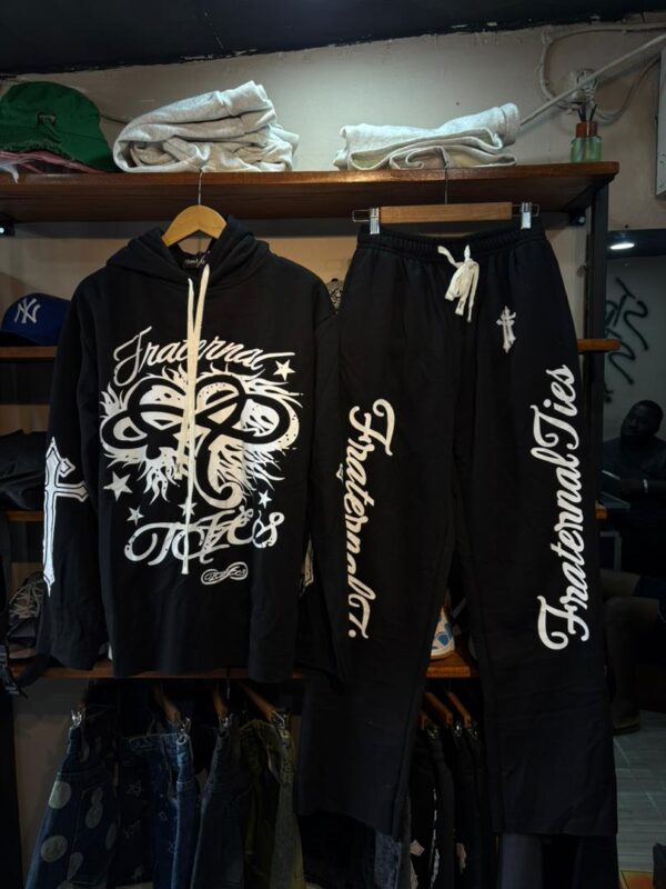 Ensemble Streetwear "Fraternal Ties" – Noir & Blanc