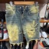 Short Denim Jaune "Heavy Distressed"