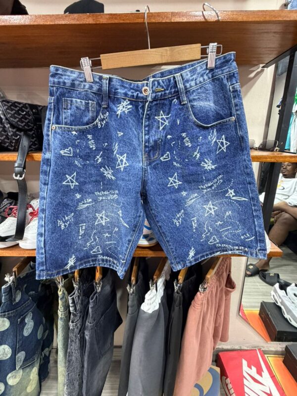 Short Denim Bleu "Star Sketch"