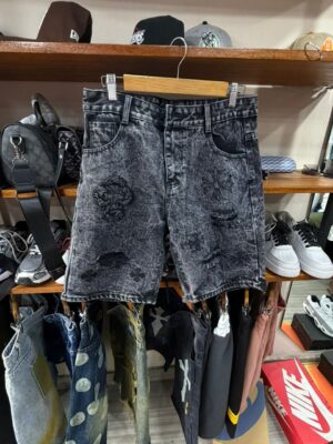 Short Denim Gris "Destroyed Gothic"